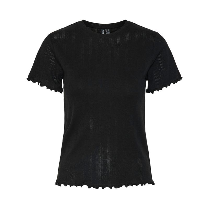 Tee shirt pcfia black 17155480 4267 Femme PIECES