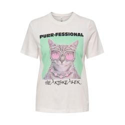 Tee shirt onlhariettte cloud dancer heartbreaker 15343670-4276 Femme ONLY Tee shirt onlhariettte cloud dancer heartbreaker 15343670-4276 Femme ONLY