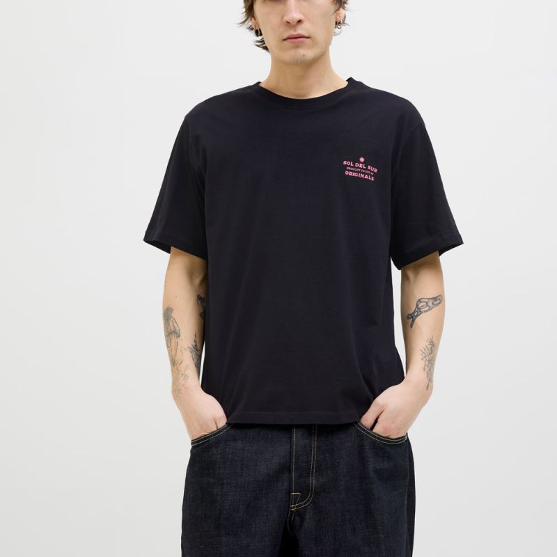 Tee shirt jwhmykonosblack 12276717 4285 Homme JACK & JONES