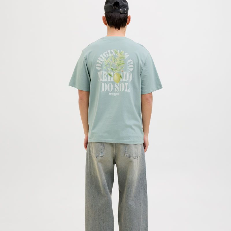 Tee shirt gray mist jwhmykonos12276717 4285 Homme JACK & JONES Tee shirt gray mist jwhmykonos12276717 4285 Homme JACK & JONES