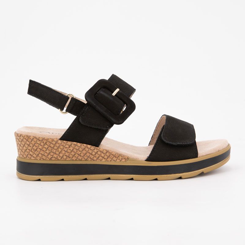 SANDALE COMPENSEE NUBUCK OLIVE 92875342 36/41