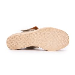 SANDALES COMPENSEE BEIGE MADERA 5841 T36/41