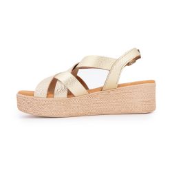 SANDALES COMPENSEE GRABADO ORO MULTI 5334 T36/41