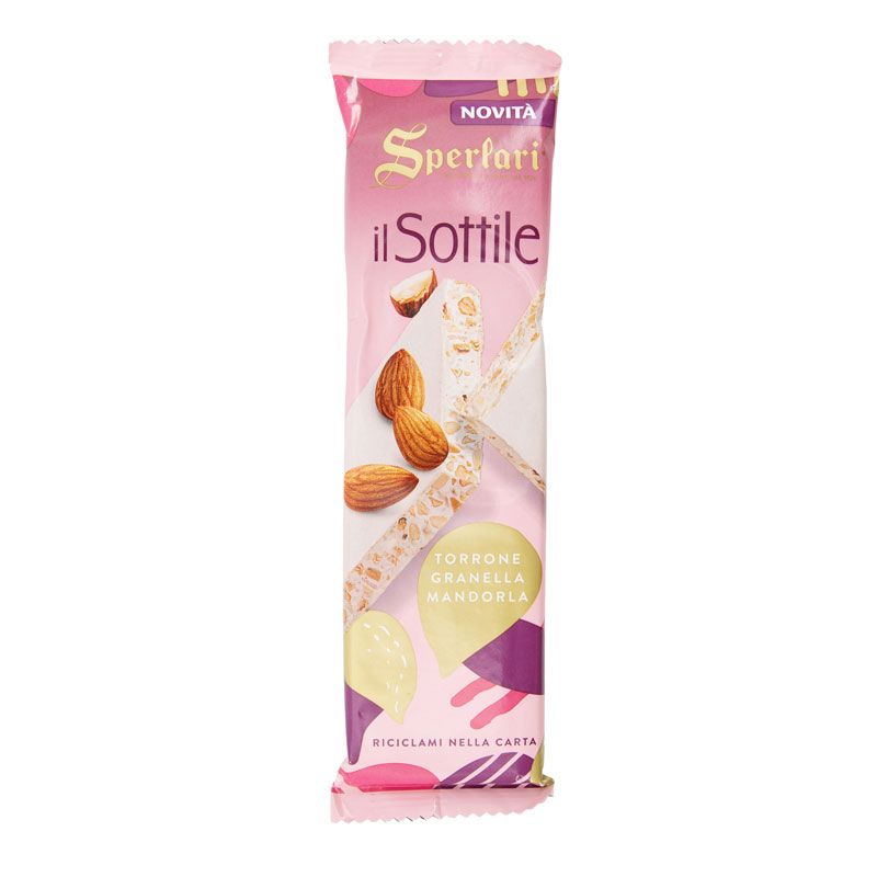 Barre 110g nougat avec grains d'amande Mixte SPERLARI