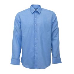Chemise unie regular fit coton aspect lin Homme BILL TORNADE