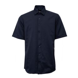 Chemise unie mc regular noire bill302 Homme BILL TORNADE
