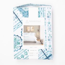 PARURE DE LIT GARANCE BLEU 220X240