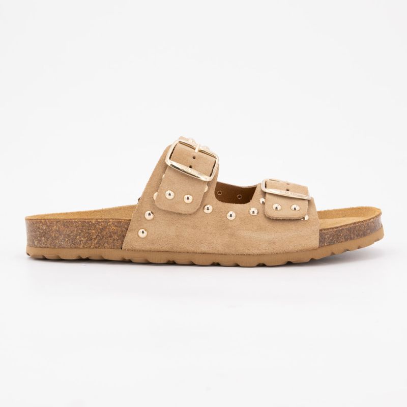 Mules suede boucle effet clou Femme I AM
