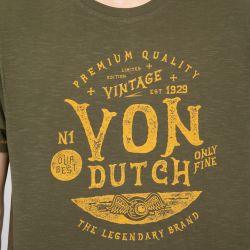 Tee shirt kaki vd/1/tr/prest/k Homme VON DUTCH