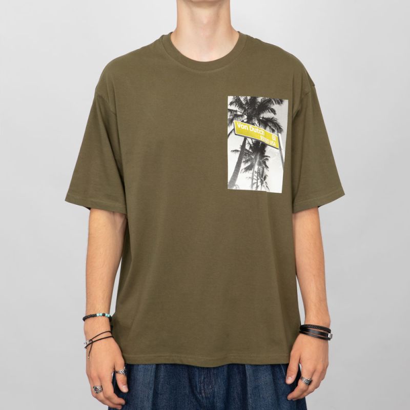 Tee shirt kaki vd/1/tr/break/k Homme VON DUTCH