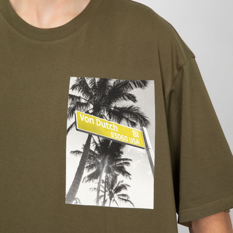 Tee shirt kaki vd/1/tr/break/k Homme VON DUTCH Tee shirt kaki vd/1/tr/break/k Homme VON DUTCH