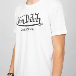 Tee shirt blanc vd/1/tr/log1/w Homme VON DUTCH