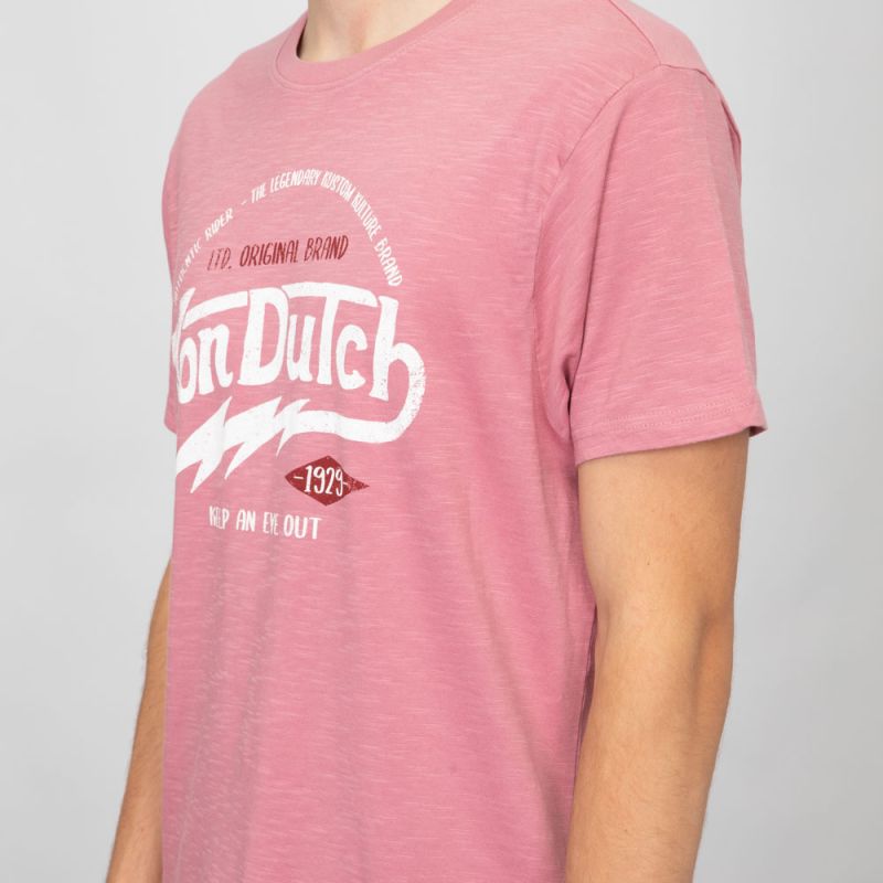 Tee shirt rose vd/1/tr/keep/op Homme VON DUTCH