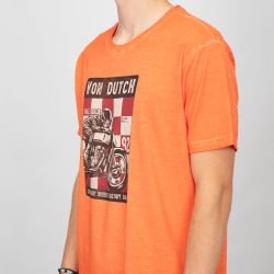 Tee shirt orange vd/1/tr/event/o Homme VON DUTCH