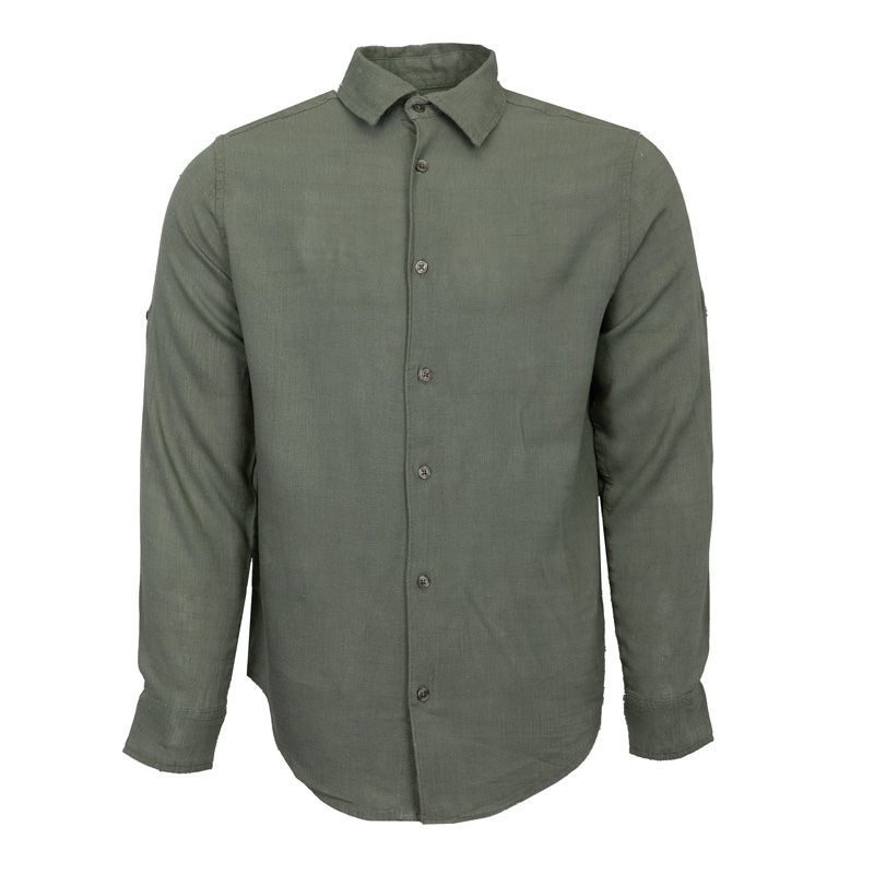 Chemise ml en lin lt kaki lino Homme PANAME BROTHERS