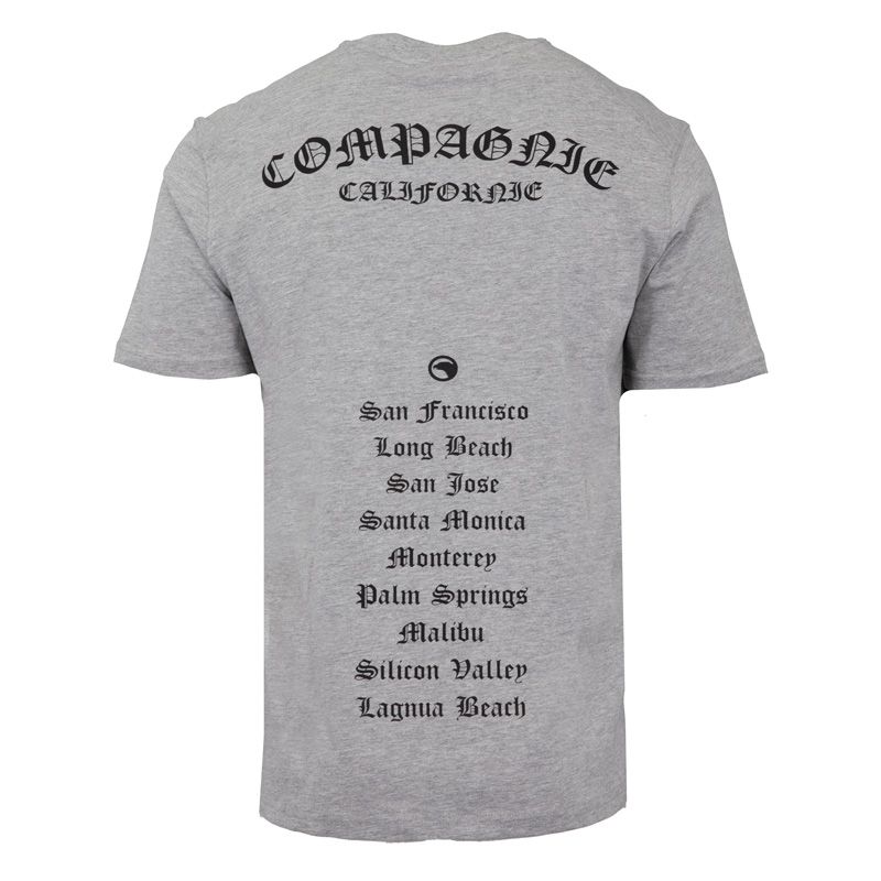 Tee shirt mc light kaki ts gotcities Homme COMPAGNIE DE CALIFORNIE