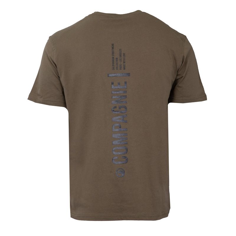 Tee shirt mc light kaki ts mcwlove Homme COMPAGNIE DE CALIFORNIE