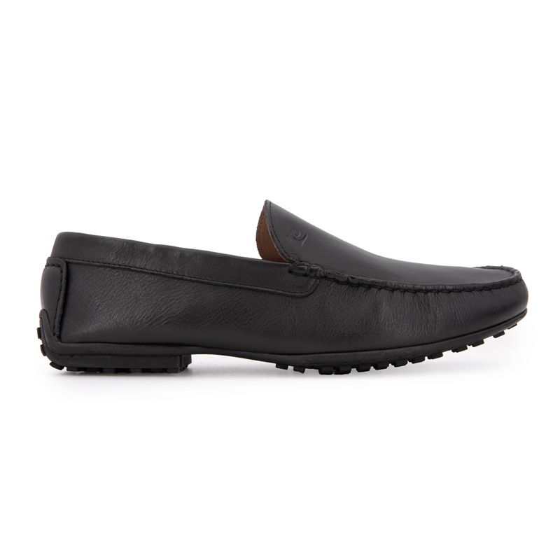 Mocassin cuir noirm-08 t41/46 Homme PIERRE CARDIN