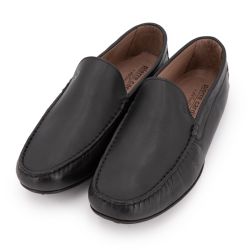 Mocassin cuir noirm-08 t41/46 Homme PIERRE CARDIN