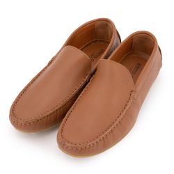 Mocassin cuir noirm-08 t41/46 Homme PIERRE CARDIN