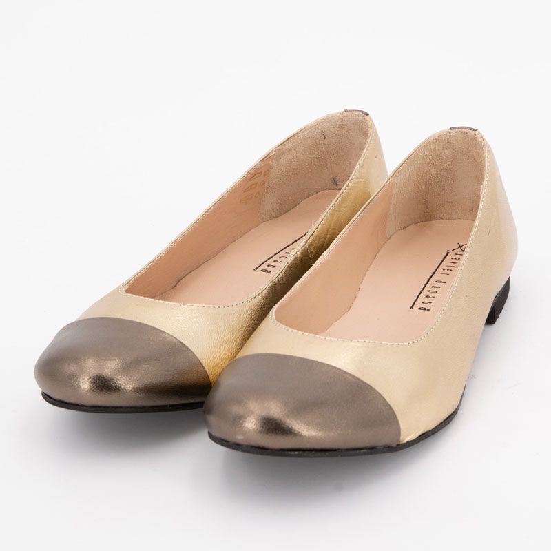Ballerine nappa bronze/nappa platine f 510 t36/41 Femme XAVIER DANAUD Ballerine nappa bronze/nappa platine f 510 t36/41 Femme XAVIER DANAUD