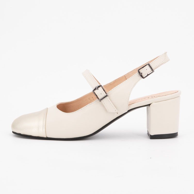 Escarpin nappa platine/nappa beige f 512 t36/41 Femme XAVIER DANAUD