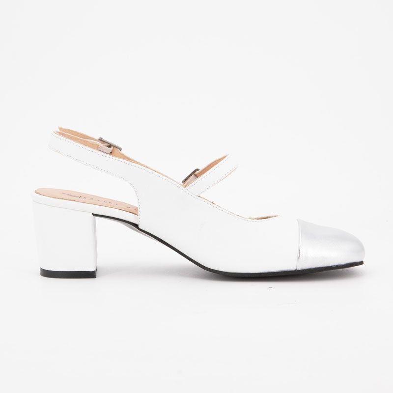 Escarpin nappa platine/nappa beige f 512 t36/41 Femme XAVIER DANAUD