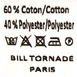 Chemise blanche uni col mao bill200 Homme BILL TORNADE