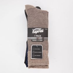 Lot de 7 paires de chaussettes tissees jeriel Homme KAPORAL