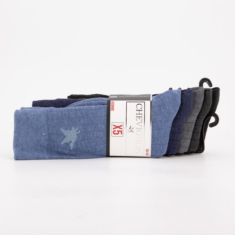 Lot de 5 paires de chaussettes chemsy Homme CHEVIGNON
