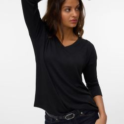 Pull 3/4 vmbrianna black 10248738 4355 Femme VERO MODA