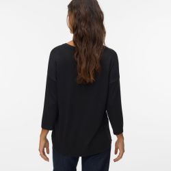 Pull 3/4 vmbrianna black 10248738 4355 Femme VERO MODA