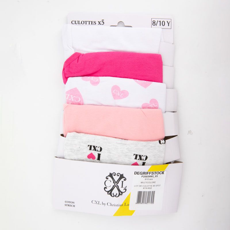 Lot de culotte x5 sf07 4/14 ans Enfant CXL BY CHRISTIAN LACROIX