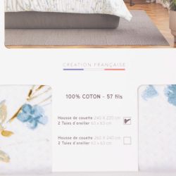 Parure de lit lilou 220x240 Mixte PASSION D ELLY