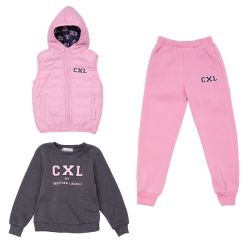 Ensemble 3 pcs fille marine gris hiverz311 1/5 ans Fille CXL BY CHRISTIAN LACROIX