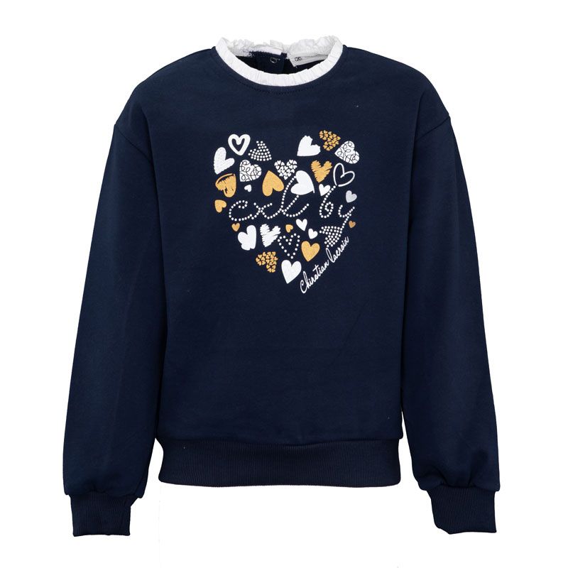Sweat fille marine rose gris permcl151 4/14 ans Enfant CXL BY CHRISTIAN LACROIX