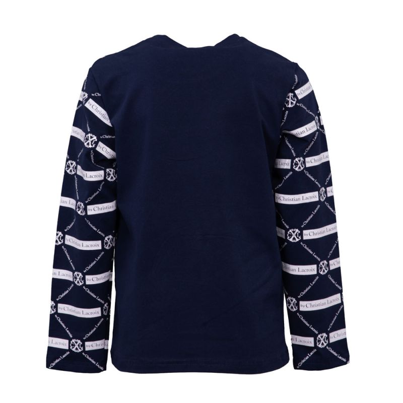 Tee shirt ml garcon marine et blanc permz184 4/14 ans Enfant CXL BY CHRISTIAN LACROIX