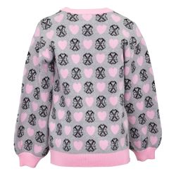 Pull fille gris rose hivercxl11 4/14 ans Fille CXL BY CHRISTIAN LACROIX