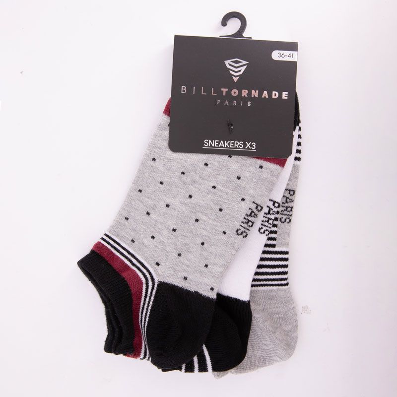 Chaussettes x3 bill tornade 36/42 fantaisie 11088 Femme BILL TORNADE