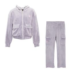Ensemble velour marine rose gris hivercl174 4/14 ans Enfant CXL BY CHRISTIAN LACROIX