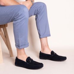 Mocassins en daim avec détail métallique Homme PIERRE CARDIN