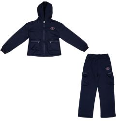 Ensemble poche fille gris marine rose hivercl183 4/12 ans Fille CXL BY CHRISTIAN LACROIX