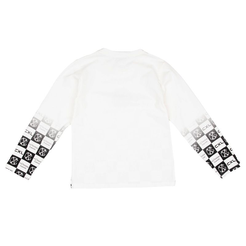 Tee shirt ml garcon bleu marine, blanc perm z187 4/14 ans Enfant CXL BY CHRISTIAN LACROIX