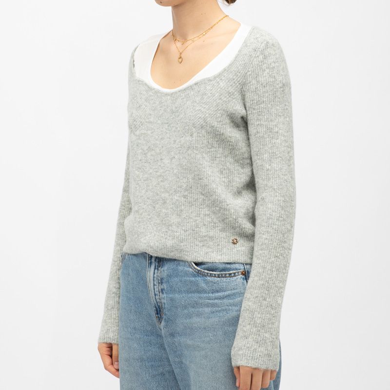 Pull 01-gris chine mila-m112422a5a Femme LA PETITE ETOILE