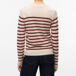 Pull marinière dory avec coeur brodé rouge col rond Femme VERO MODA