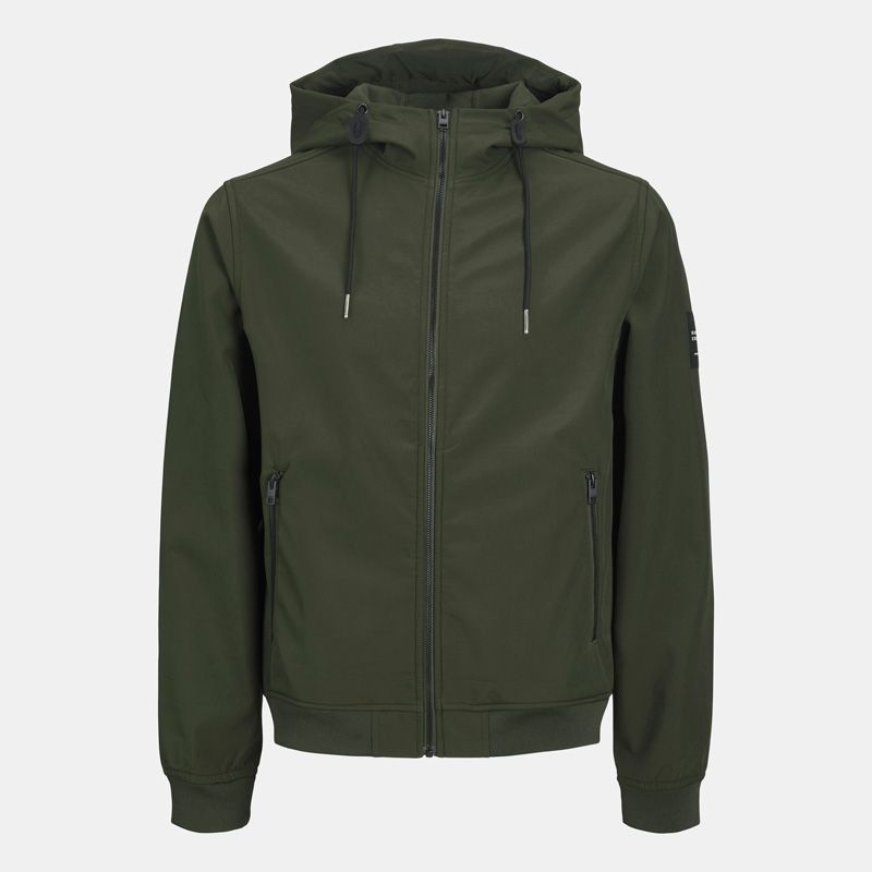 Veste mi saison mate zippée à capuche Homme JACK & JONES