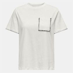 Tee shirt poche avant karen avec surpiques Femme ONLY