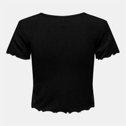 Tee shirt kika crop top col v Femme ONLY