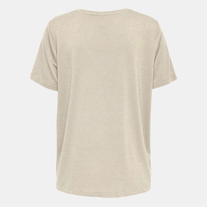 Tee shirt col V à pailettes Harly Femme ONLY Tee shirt col V à pailettes Harly Femme ONLY
