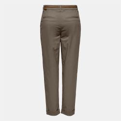 Pantalon chino sax coupe carotte avec ceinture tressée Femme ONLY